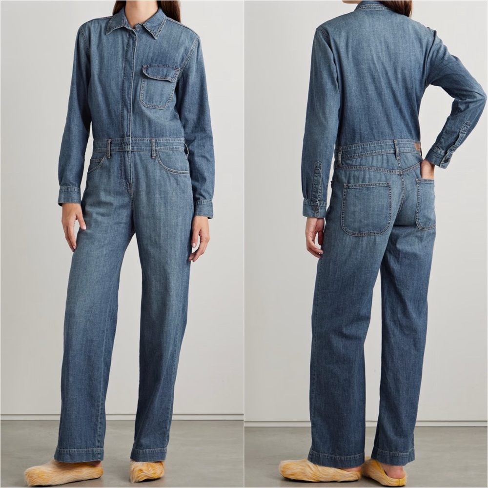 Rivet Utility Boyfriend Denim Jumpsuit XL Petite